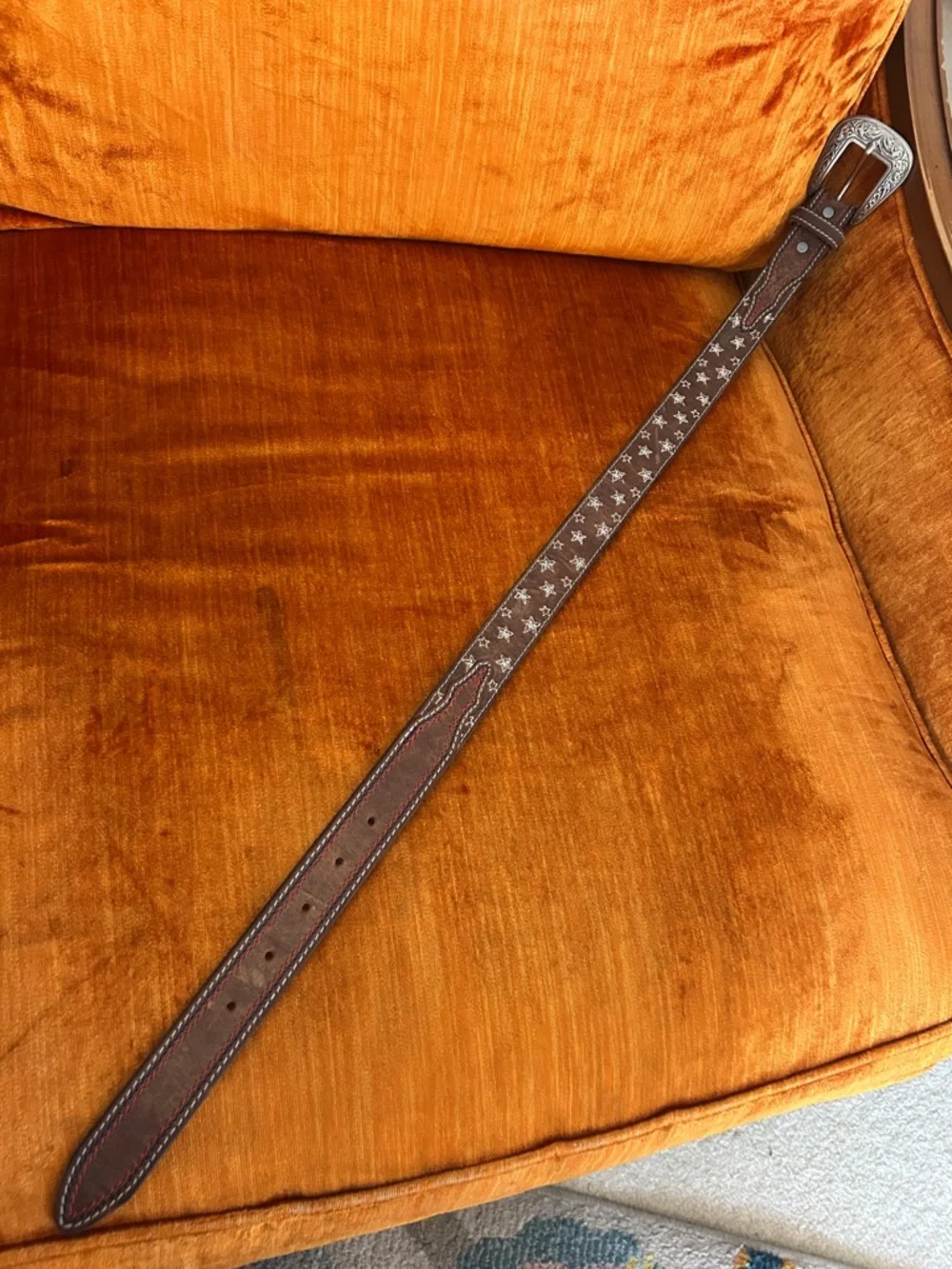 SHYANNE Girls Star Struck Made in India Brown Western Genuine Leather Belt 24”